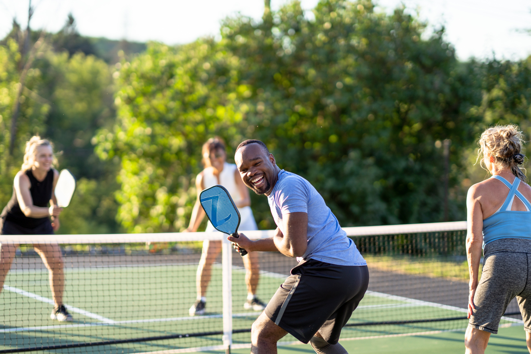 Playing pickleball